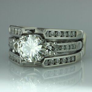 $18000 / Tacori Massive Platinum & 18K Diamond Ring with Life time warranty